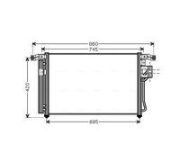Condenseur de climatisation R 12 HY5176D AVA QUALITY COOLING pour HYUNDAI