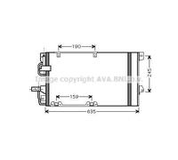 Condenseur de climatisation R 12 OLA5326D AVA QUALITY COOLING pour OPEL