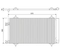 Condenseur de climatisation R 134a 818171 VALEO pour CITROËN PEUGEOT DS