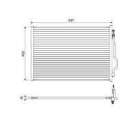 Condenseur de climatisation R 134a 822643 VALEO pour MERCEDES-BENZ CLASSE S