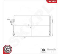 Condenseur, climatisation ESEN SKV 86SKV054