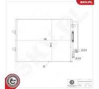 ESEN SKV Condenseur de climatisation 86SKV323 R 134a pour RENAULT