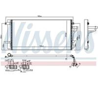 Condenseur de climatisation R 134a 940099 NISSENS pour HYUNDAI GRANDEUR SONATA V
