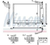 Condenseur de climatisation R 134a 940523 NISSENS pour FORD ECOSPORT