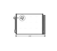 Condenseur de climatisation R 134a BWA5377D AVA QUALITY COOLING pour BMW X5 X6