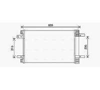 Condenseur de climatisation R 134a CN5311D AVA QUALITY COOLING pour CITROËN OPEL