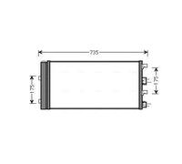 AVA COOLING SYSTEMS DAA5004D Condenseur, climatisation