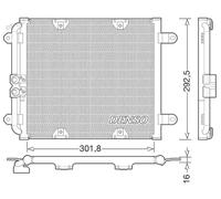 Condenseur de climatisation R 134a DCN02028 DENSO pour AUDI R8 Spyder R8