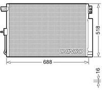 Condenseur de climatisation R 134a DCN06019 DENSO pour JEEP GRAND CHEROKEE IV