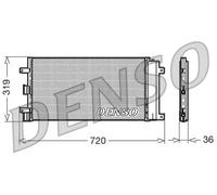 Condenseur de climatisation R 134a DCN09042 DENSO pour FIAT DOBLO Monospace TIPO
