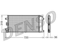 Condenseur de climatisation R 134a DCN09042 DENSO pour FIAT DOBLO Monospace TIPO