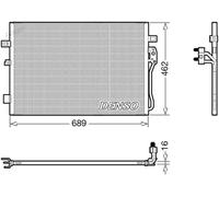Condenseur de climatisation R 134a DCN09145 DENSO pour FIAT DODGE