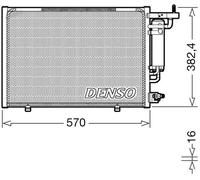 Condenseur de climatisation R 134a DCN10052 DENSO pour FORD KA