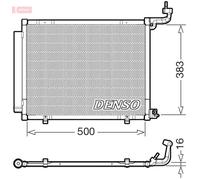 DENSO Condenseur Climatisation Avec Sécheur Pour Ford Fiesta VII 1.1