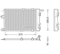 Condenseur de climatisation R 134a DCN20038 DENSO pour OPEL ASTRA G Break
