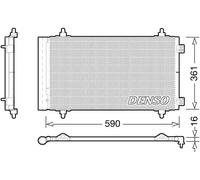 Condenseur de climatisation R 134a DCN21018 DENSO pour FIAT CITROËN PEUGEOT