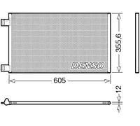 Condenseur de climatisation R 134a DCN23041 DENSO pour MERCEDES-BENZ RENAULT