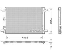Condenseur de climatisation R 134a DCN32024 DENSO pour SKODA VW