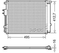 Condenseur de climatisation R 134a DCN41012 DENSO pour HYUNDAI GRAND SANTA FÉ