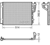 Condenseur de climatisation R 134a DCN41014 DENSO pour HYUNDAI KIA
