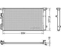 Condenseur de climatisation R 134a DCN41019 DENSO pour HYUNDAI KIA