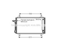 Condenseur de climatisation R 134a DN5329D AVA QUALITY COOLING pour NISSAN