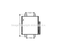 Condenseur de climatisation R 134a DU5062D AVA QUALITY COOLING pour DAIHATSU