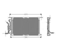 Condenseur de climatisation R 134a FD5258 AVA QUALITY COOLING pour FORD MAZDA