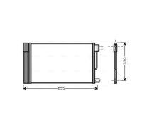Condenseur de climatisation R 134a FTA5314D AVA QUALITY COOLING pour OPEL FIAT