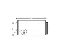 Condenseur de climatisation R 134a FTA5412D AVA QUALITY COOLING pour FIAT 500L