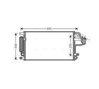 Condenseur de climatisation R 134a HY5156D AVA QUALITY COOLING pour KIA HYUNDAI