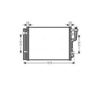 AVA Quality Cooling Condenseur de climatisation HY5189D pour HYUNDAI, KIA