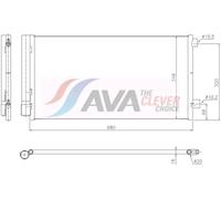 AVA COOLING SYSTEMS JE5097D Condenseur, climatisation