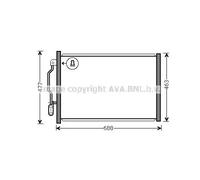 Condenseur de climatisation R 134a MSA5605 AVA QUALITY COOLING