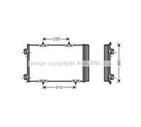Condenseur de climatisation R 134a PEA5291D AVA QUALITY COOLING pour CITROËN DS