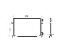 Condenseur de climatisation R 134a RTA5400 AVA QUALITY COOLING pour OPEL RENAULT