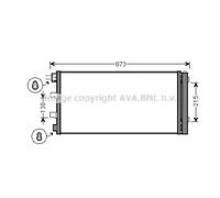 Condenseur de climatisation R 134a RTA5475D AVA QUALITY COOLING pour OPEL NISSAN