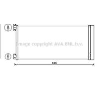 Condenseur de climatisation R 134a RTA5626D AVA QUALITY COOLING pour RENAULT