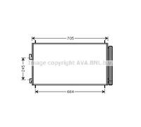 Condenseur de climatisation R 134a TO5410D AVA QUALITY COOLING pour TOYOTA
