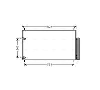 Condenseur de climatisation R 134a TOA5405D AVA QUALITY COOLING pour TOYOTA
