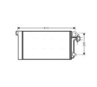 Condenseur de climatisation R 134a VNA5236D AVA QUALITY COOLING pour VW