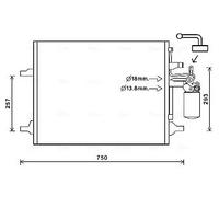 AVA COOLING SYSTEMS VO5166D Condenseur, climatisation
