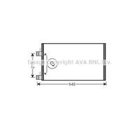 Condenseur de climatisation RTA5444 AVA QUALITY COOLING pour RENAULT