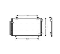 Condenseur de climatisation TO5431D AVA QUALITY COOLING pour TOYOTA