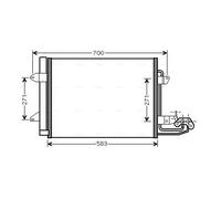 Condenseur de climatisation VN5211D AVA QUALITY COOLING pour VW TOURAN