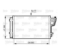 Condenseur de climatisation R 134a 814351 VALEO pour KIA HYUNDAI