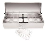 Condibox cristal professionnel. Bac PC cristal. Livré équipé de 5 bacs gastronormes GN 1/9. G
