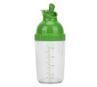 Condiment Dispenser, 200ml Large Capacity Bottle Salad Dressing Shaker Prevent Leakage Salad Dressing Jar Condiments Dispenser with Lid for Kitchen Food (green)