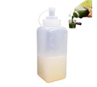 Condiment Squeeze Bottles, Leak Proof Container, Wide Mouth Sauce Container Kitchen Storage Bottle Large Capacity Scale Marking, Salad Dressing Syrup Ketchup Vinegar Seasoning Use /2.95x2.95x9.84 inch