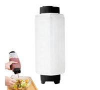 Condiment Squeeze Bottles - Refillable Leakproof Inverted Squirt Container, Thick Condiments Ketchup Squeeze Bottles, Syrup Honey Salad Dressing BBQ, Kitchen Dispensing Tool, Silicone Valve Technology